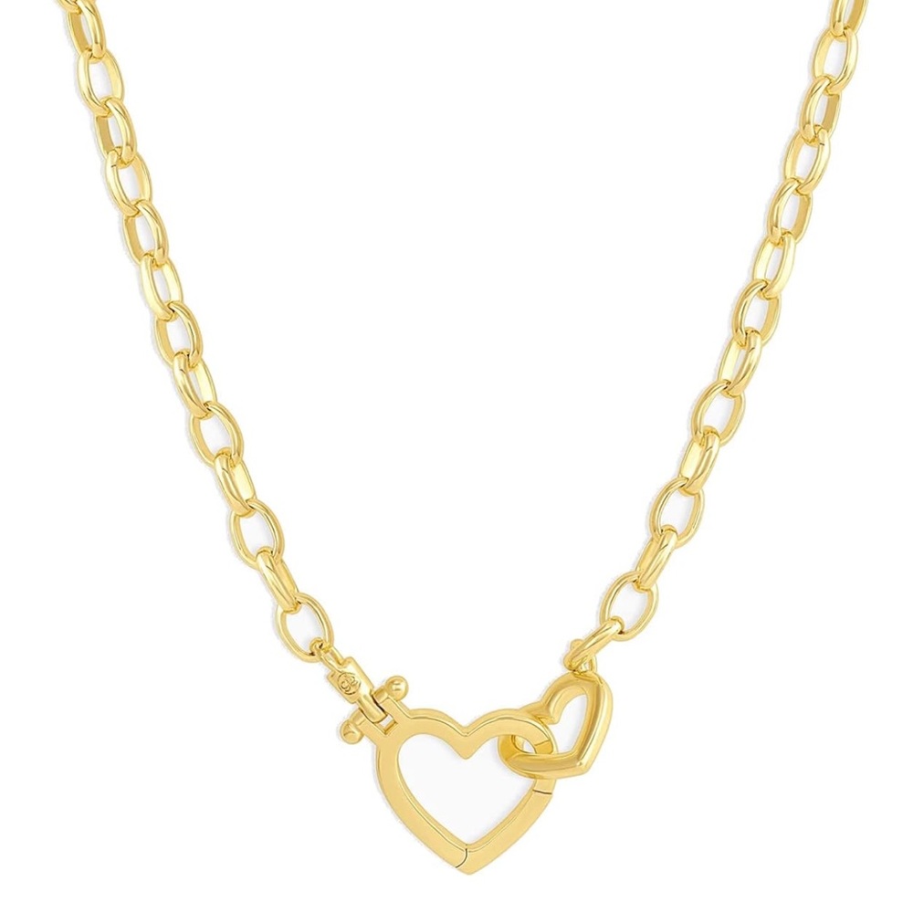 Gorjana NWT Parker Heart Necklace - Gold - Picture 2 of 9